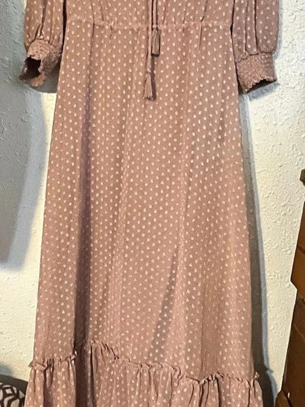 Lulus Pink Polka Dot Maxi Dress